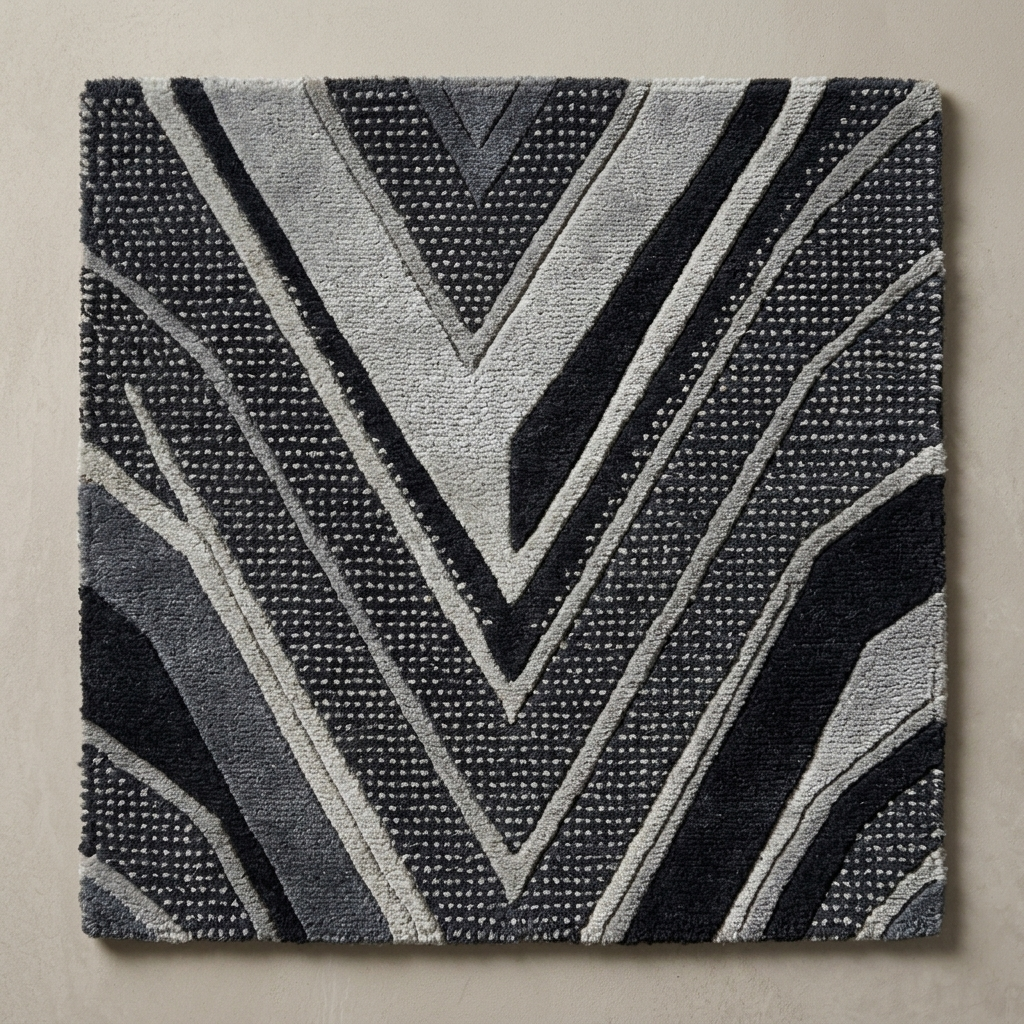 ARGENT CHEVRON – 18x18 Sample Swatch